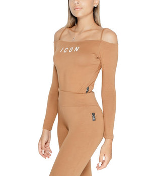 Icon Brown Cotton Bodysuit