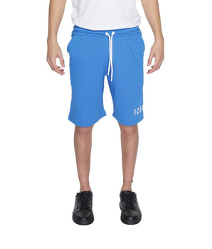 Icon Blue Cotton Bermuda Shorts