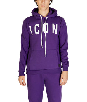 Icon Purple Cotton Hoodie
