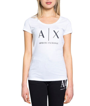 Armani Exchange White Cotton T-Shirt