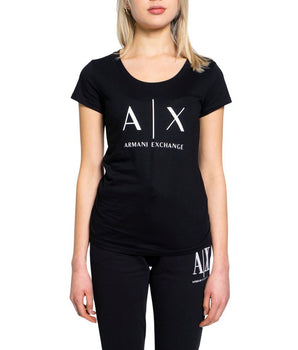 Armani Exchange Black Cotton T-Shirt