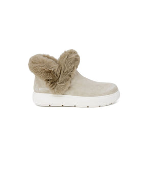 Love Moschino Beige Leather Sneakers