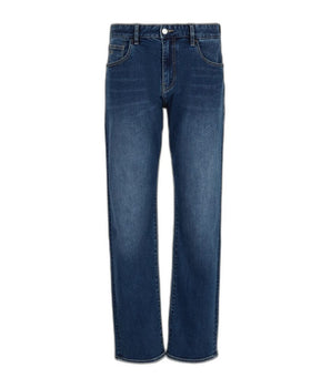 Armani Exchange Blue Cotton Skinny Jeans