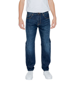 Armani Exchange Blue Cotton Skinny Jeans