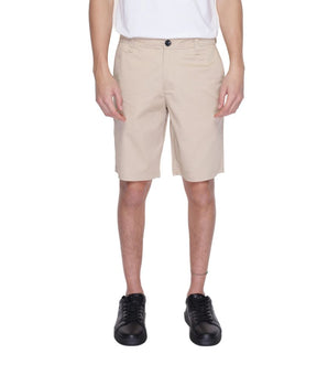 Armani Exchange Beige Cotton Bermuda Shorts