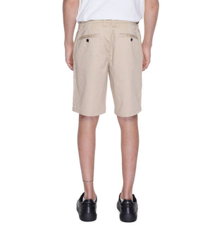 Armani Exchange Beige Cotton Bermuda Shorts