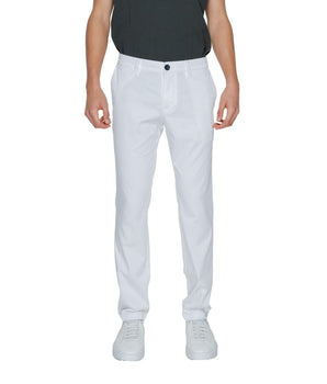 Armani Exchange White Cotton Casual Pants