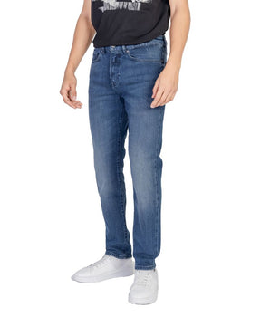Hugo Boss Blue Cotton Relaxed Fit Jeans
