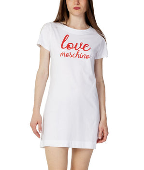 Pantalón corto de algodón blanco Love Moschino