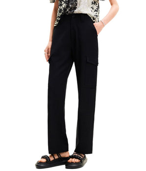 Desigual Black Polyester Cropped Pants