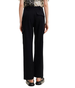 Desigual Black Polyester Cropped Pants