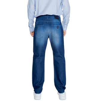 Armani Exchange Blue Cotton Skinny Pants