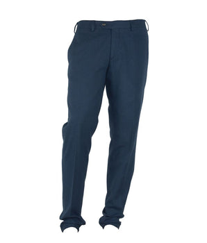 Made in Italy Blue Cotton Men Pants