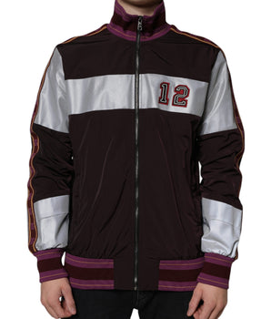 Dolce & Gabbana Multicolor Full Zip Jersey Men Bomber Jacket