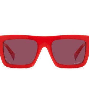 Missoni Red Plastic Sunglasses