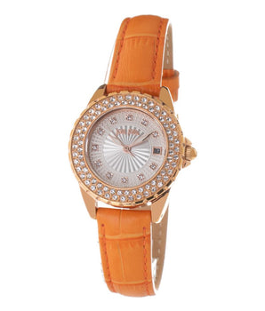 Folli Follie Orange Leather Dress Watch