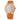 Folli Follie Orange Leather Dress Watch