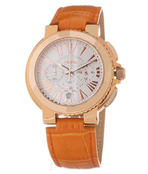 Folli Follie Orange Leather Dress Watch