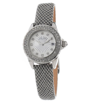 Folli Follie Gray Leather Dress Watch