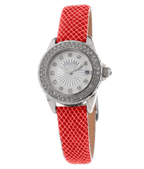 Folli Follie Red Leather Dress Watch