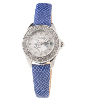 Folli Follie Blue Leather Dress Watch