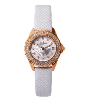 Folli Follie White Leather Dress Watch