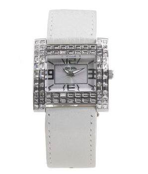 Folli Follie Gray Leather Dress Watch
