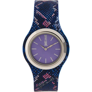 Reloj de silicona morado Just Cavalli