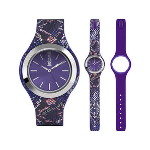 Reloj de silicona morado Just Cavalli