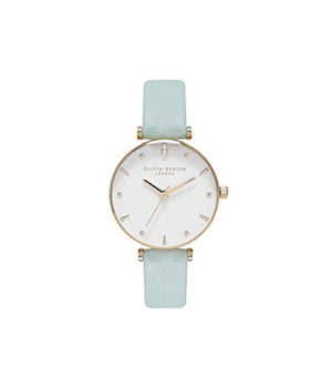 Olivia Burton Green Artificial Leather Dress Watch