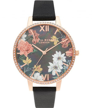 Olivia Burton Black Artificial Leather Dress Watch