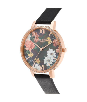 Olivia Burton Black Artificial Leather Dress Watch