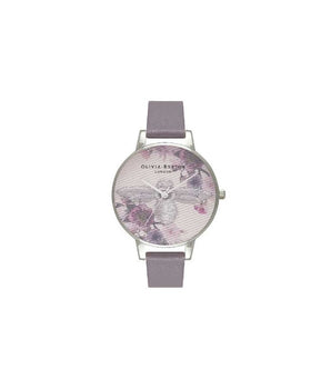 Olivia Burton Gray Artificial Leather Dress Watch