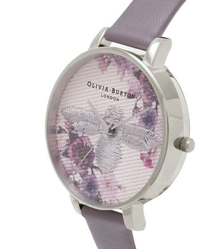 Olivia Burton Gray Artificial Leather Dress Watch