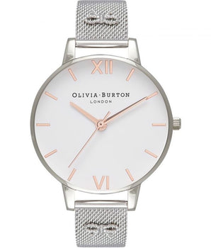 Olivia Burton Silver Stainless Steel Dress Watch