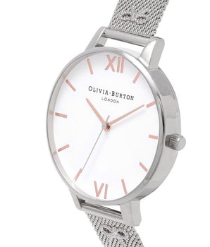Olivia Burton Silver Stainless Steel Dress Watch