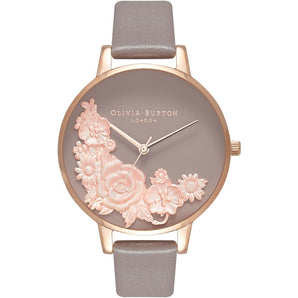 Olivia Burton Gray Leather Watch