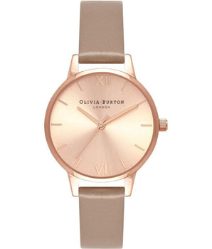 Olivia Burton Brown Artificial Leather Dress Watch