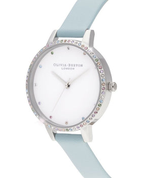 Olivia Burton Blue Artificial Leather Dress Watch