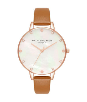 Olivia Burton Brown Artificial Leather Dress Watch