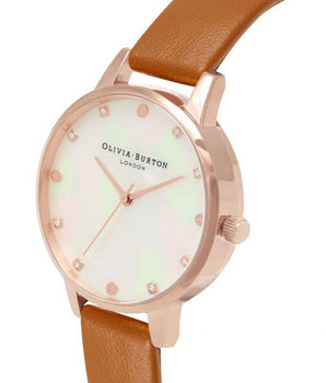 Olivia Burton Brown Artificial Leather Dress Watch