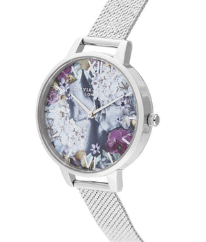 Olivia Burton Silver Stainless Steel Dress Watch