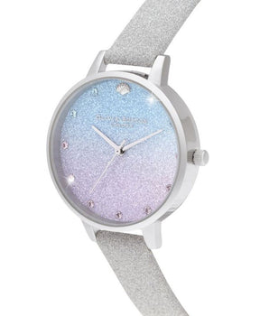 Olivia Burton Gray Artificial Leather Dress Watch