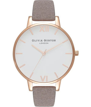 Olivia Burton Gray Artificial Leather Dress Watch