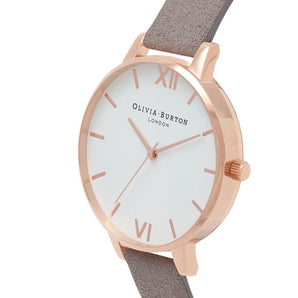 Olivia Burton Gray Synthetic Leather Watch