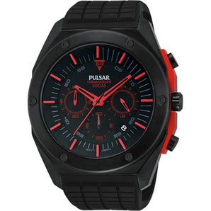 Reloj Pulsar Caucho Negro