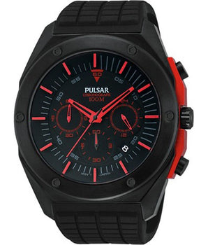 Pulsar Black Rubber Sport Watch