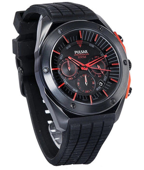 Pulsar Black Rubber Sport Watch