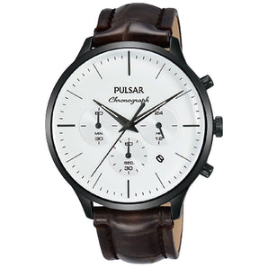 Reloj Pulsar de cuero marrón