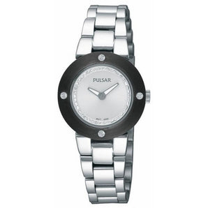 Reloj Pulsar de acero inoxidable plateado